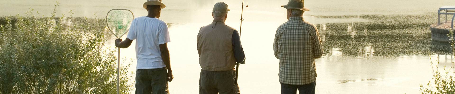 Men fishing and talking about erectile dysfunction
